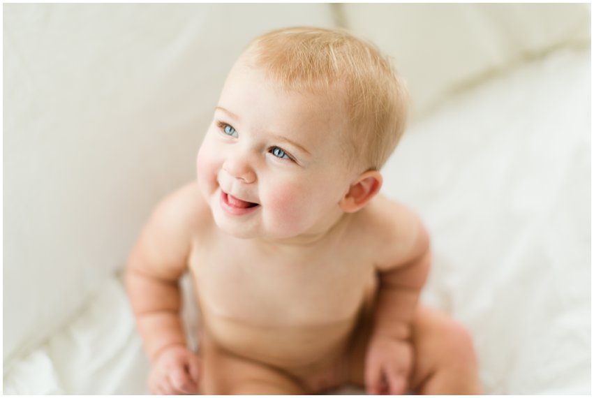 Northern Virginia Baby Photographer Lifestyle Portraits Girl Pearls Pink Tutu Tulle Bow