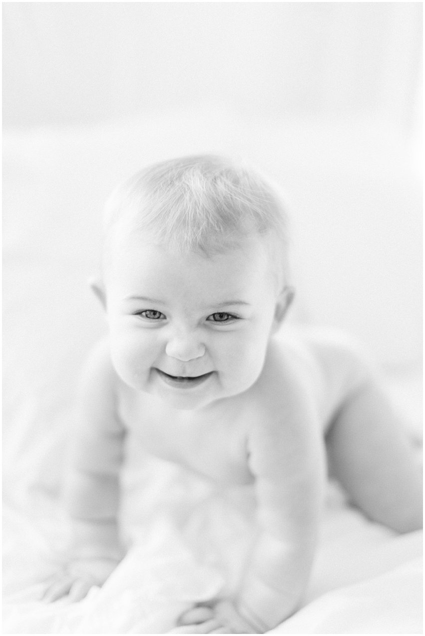 Northern Virginia Baby Photographer Lifestyle Portraits Girl Pearls Pink Tutu Tulle Bow