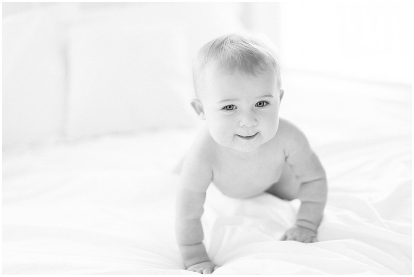 Northern Virginia Baby Photographer Lifestyle Portraits Girl Pearls Pink Tutu Tulle Bow