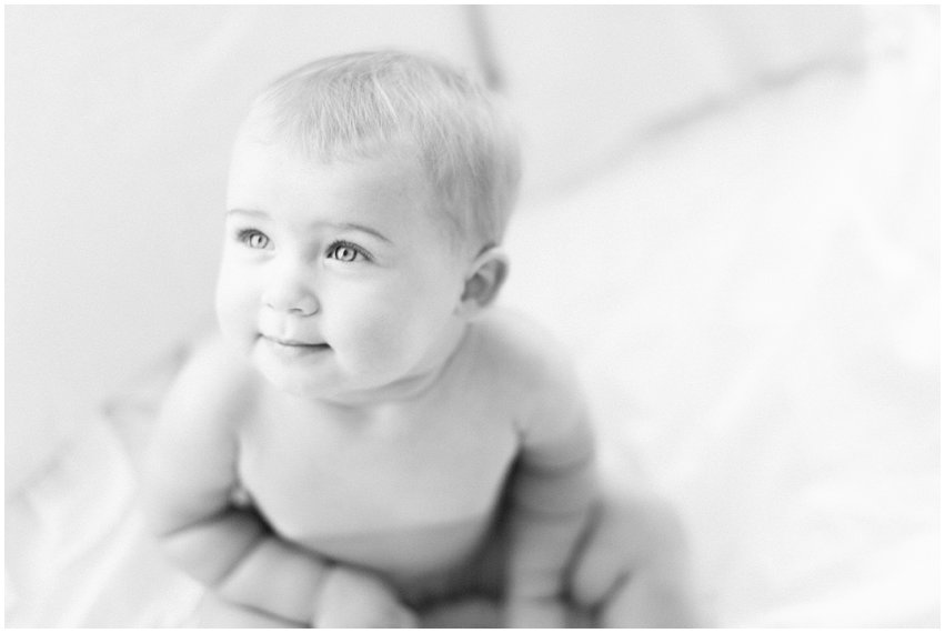 Northern Virginia Baby Photographer Lifestyle Portraits Girl Pearls Pink Tutu Tulle Bow