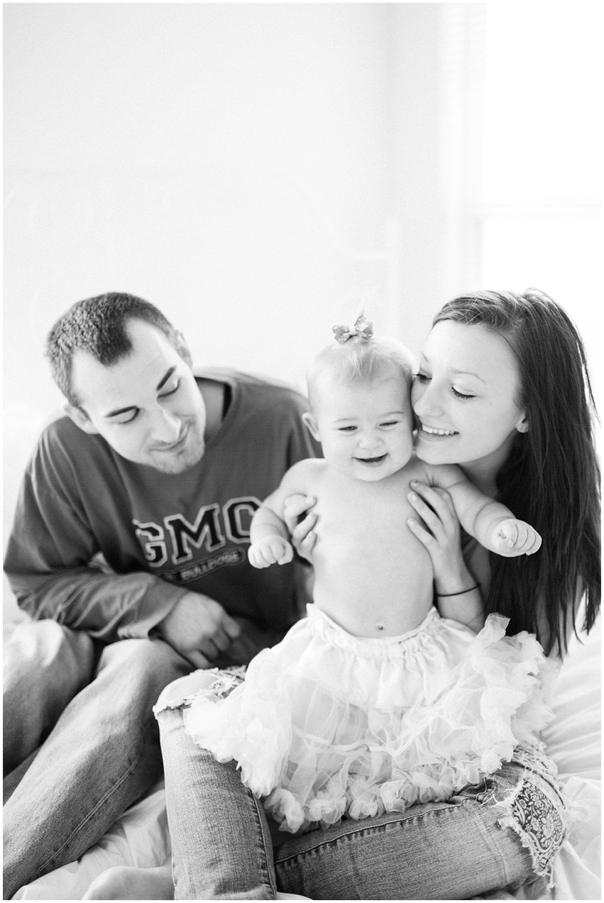 Northern Virginia Baby Photographer Lifestyle Portraits Girl Pearls Pink Tutu Tulle Bow