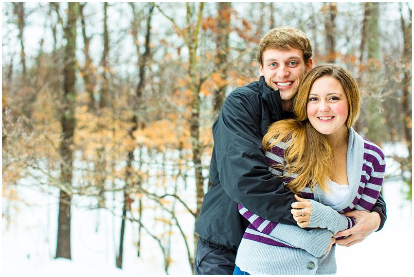 Valentine's Day Snow Shoot Session Winter Couple 