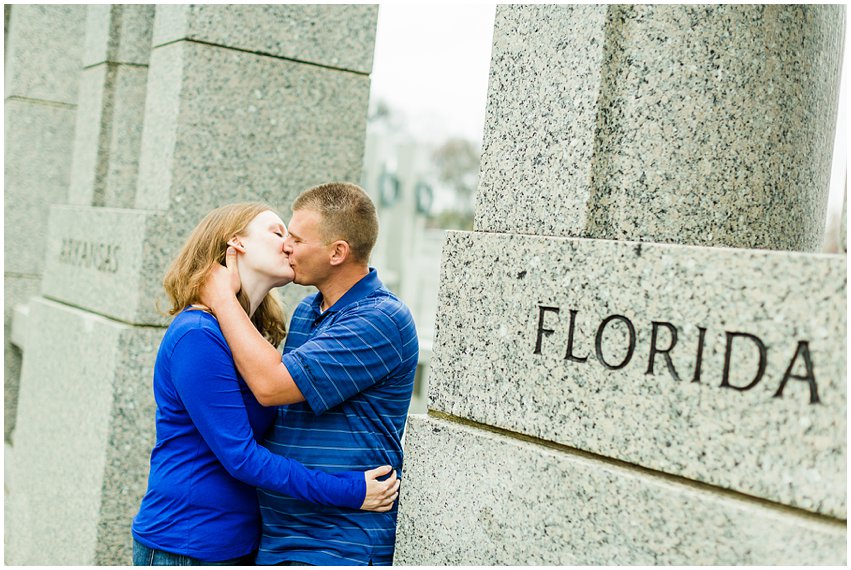 Virginia Photographer Washington DC Cherry Blossom Engagement Session Memorials National Mall Spring Engaged Couple Love