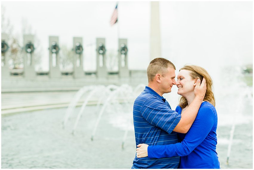 Virginia Photographer Washington DC Cherry Blossom Engagement Session Memorials National Mall Spring Engaged Couple Love