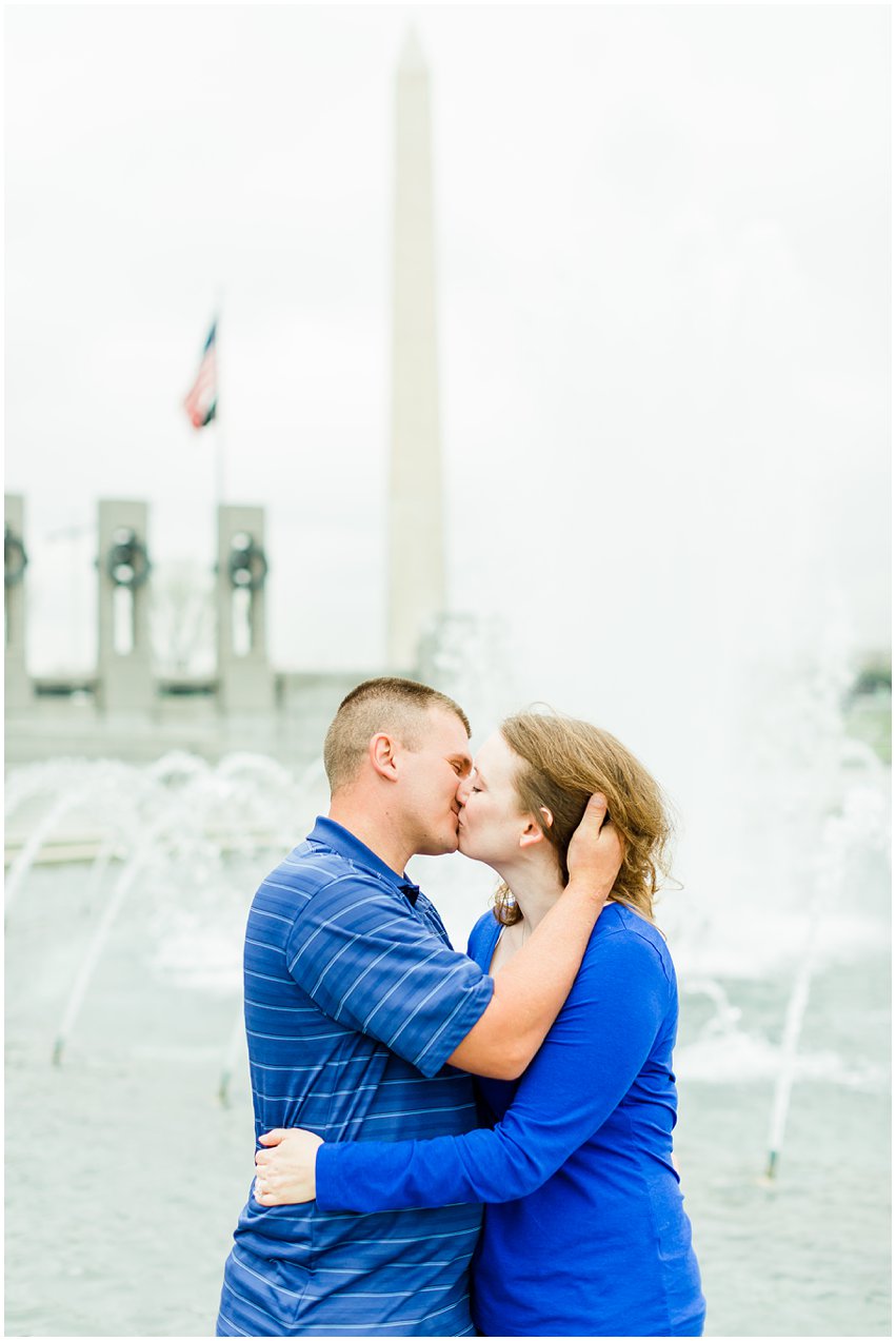 Virginia Photographer Washington DC Cherry Blossom Engagement Session Memorials National Mall Spring Engaged Couple Love