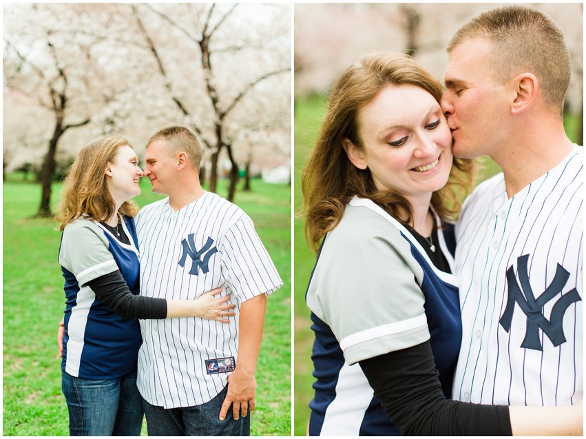 Virginia Photographer Washington DC Cherry Blossom Engagement Session Memorials National Mall Spring Engaged Couple Love