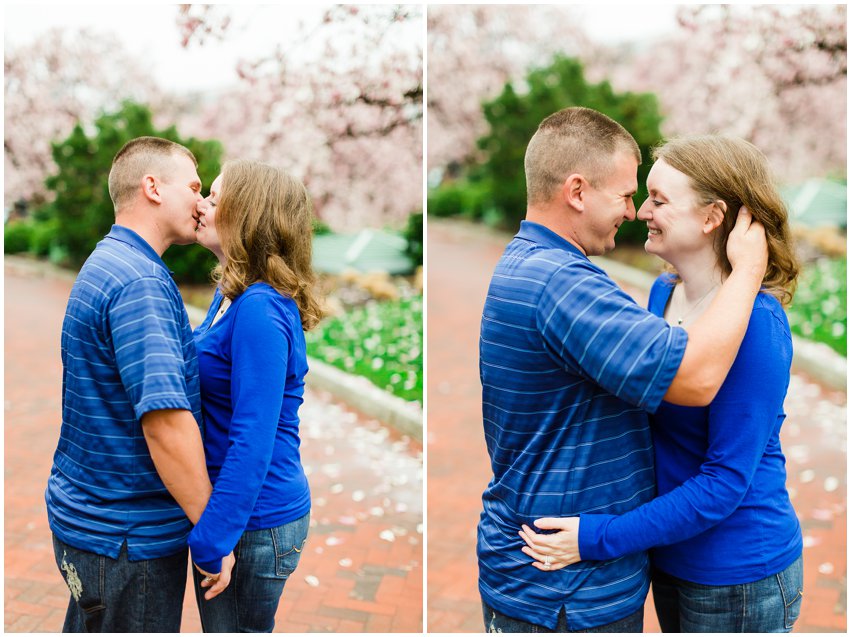 Virginia Photographer Washington DC Cherry Blossom Engagement Session Memorials National Mall Spring Engaged Couple Love