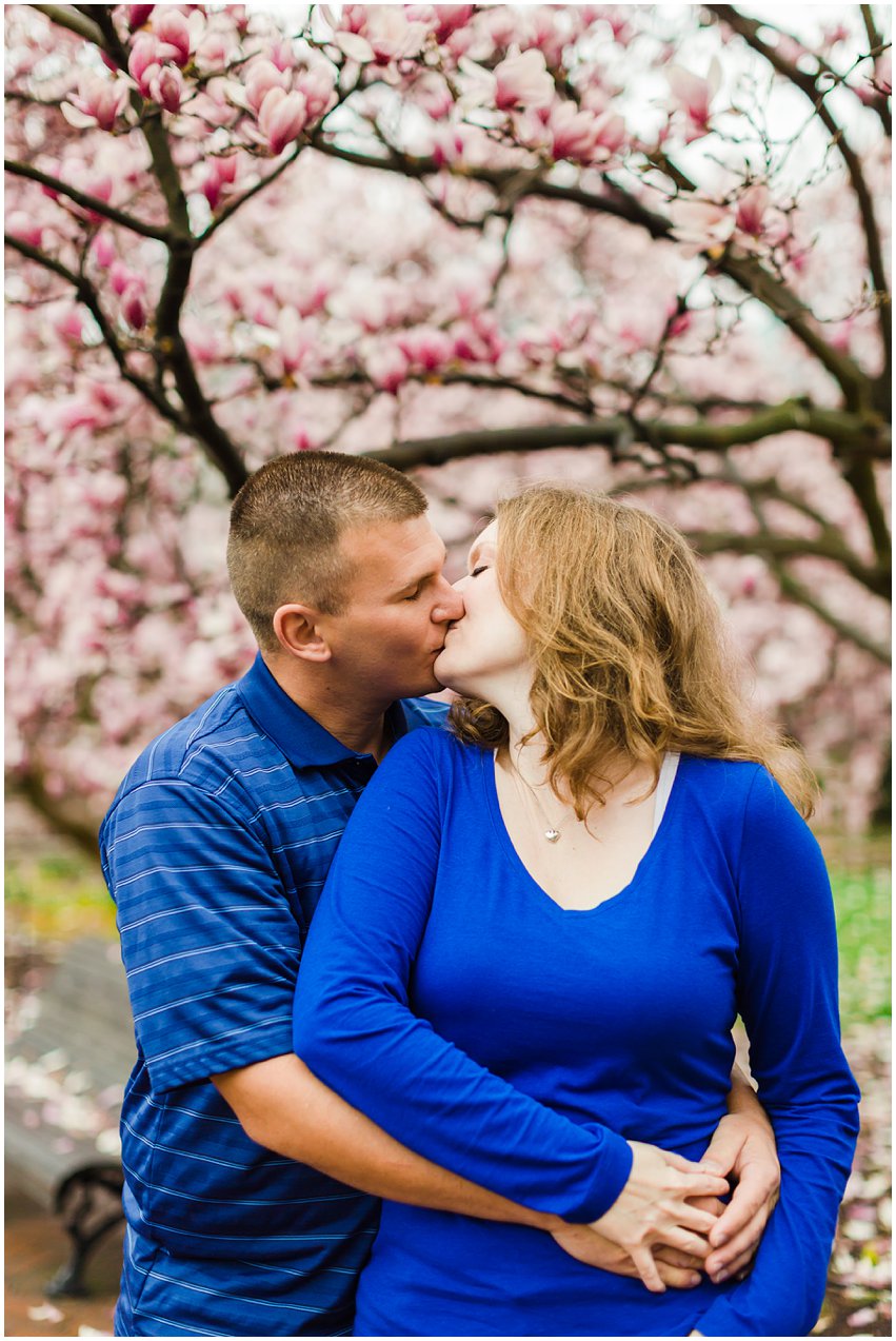 Virginia Photographer Washington DC Cherry Blossom Engagement Session Memorials National Mall Spring Engaged Couple Love