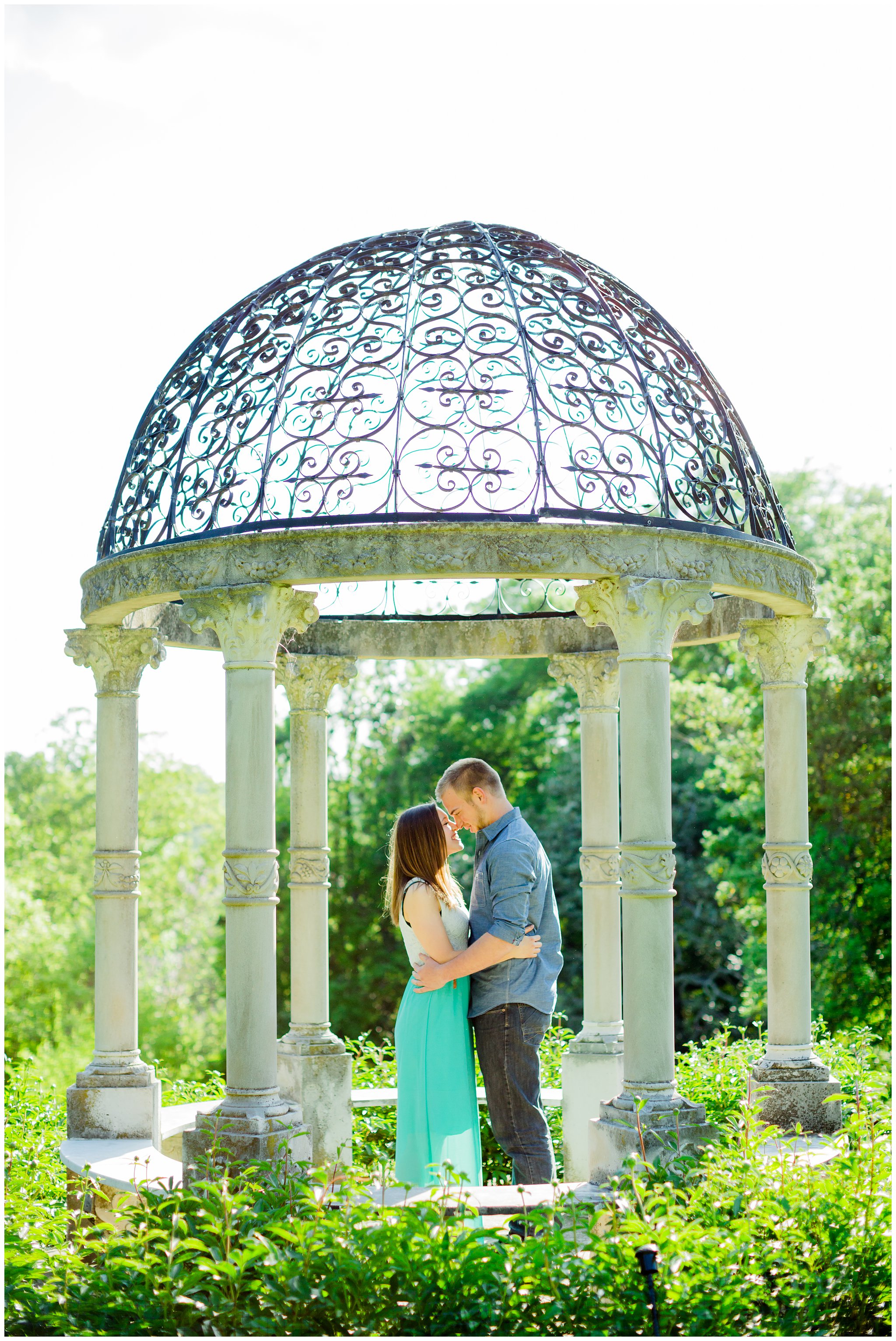 Maymont Richmond Engagement Session Engaged Couple Garden Park Gazebo Fairytale Love