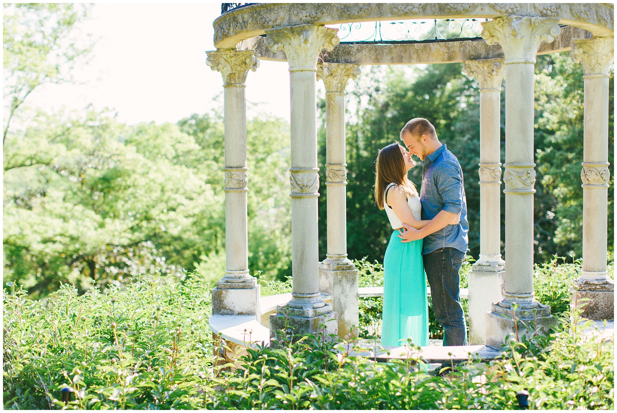 Maymont Richmond Engagement Session Engaged Couple Garden Park Gazebo Fairytale Love