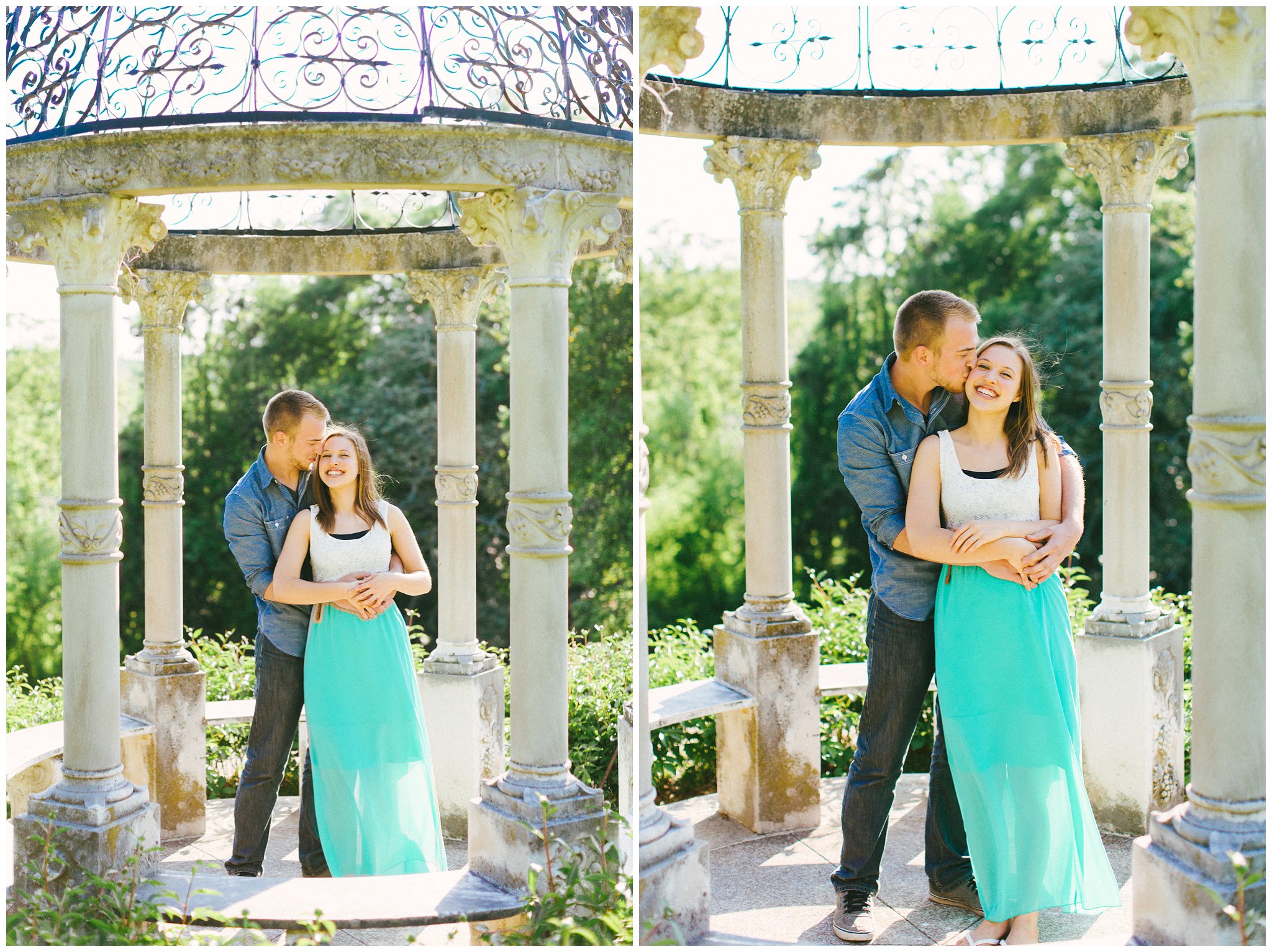 Maymont Richmond Engagement Session Engaged Couple Garden Park Gazebo Fairytale Love