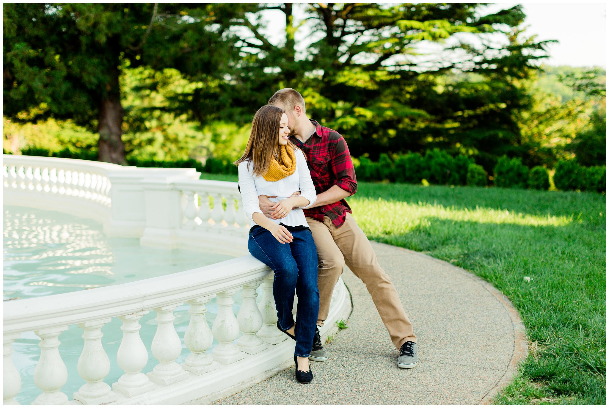 Maymont Richmond Engagement Session Engaged Couple Garden Park Gazebo Fairytale Love