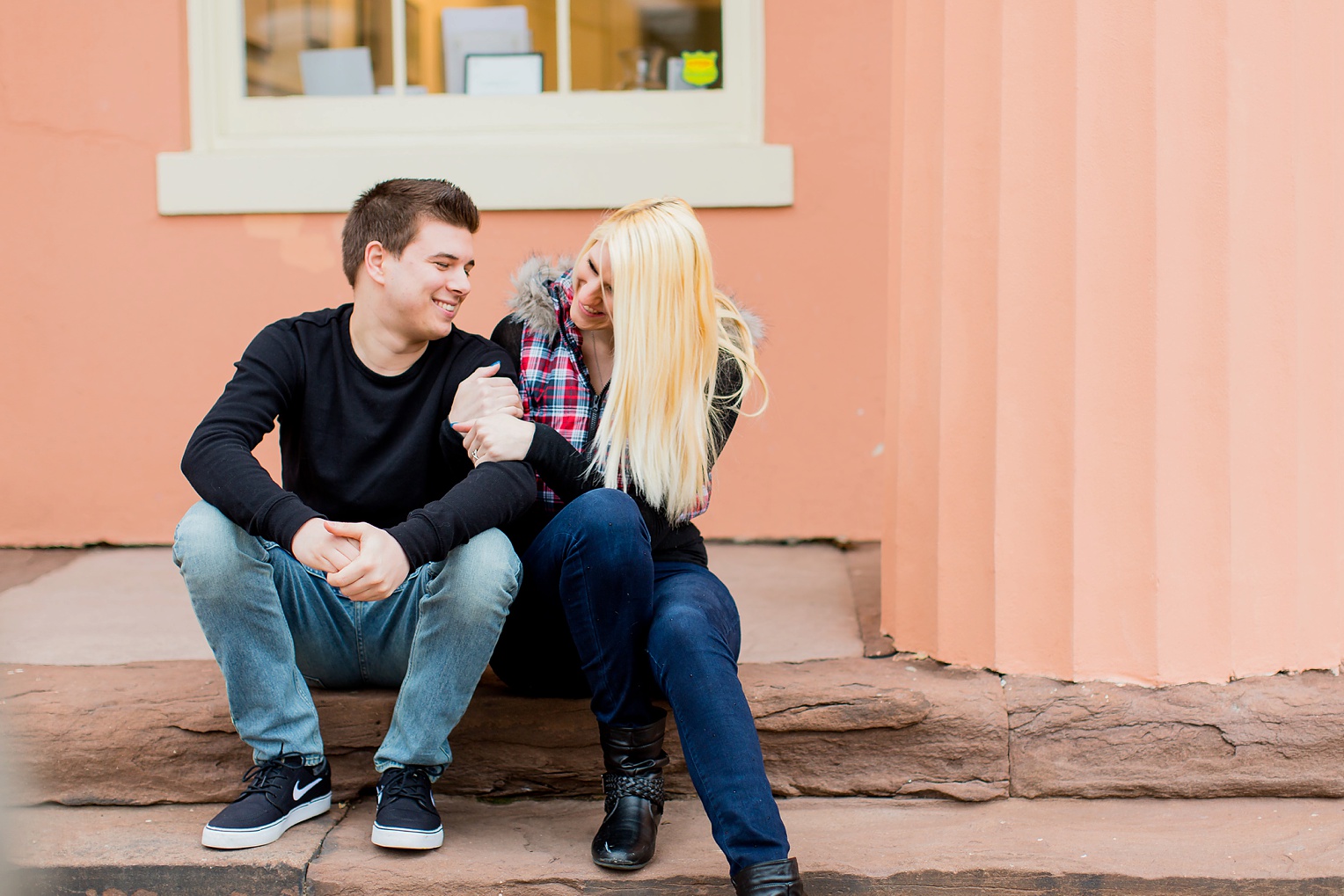 Old Town Alexandria Winter Engagement Photography