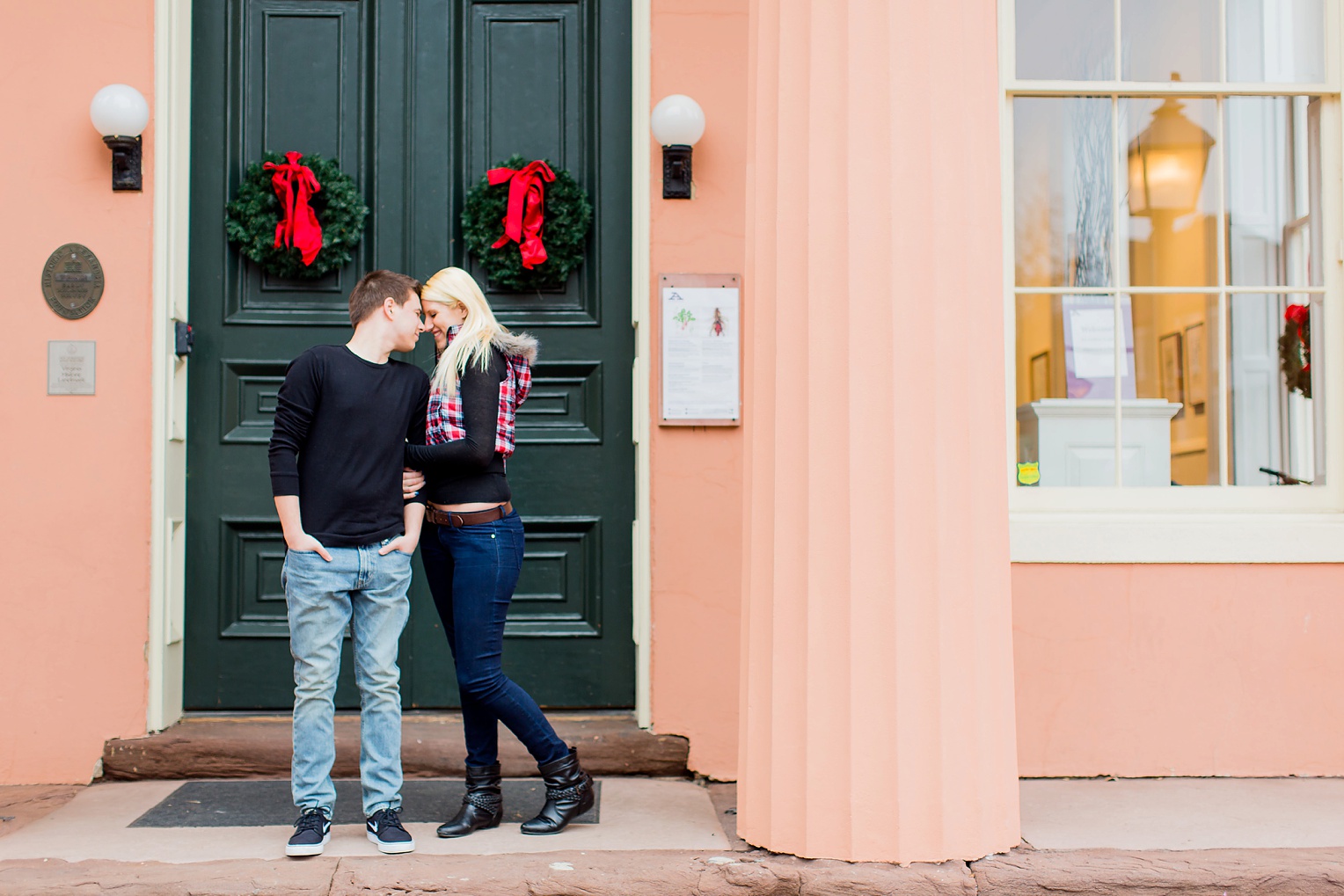 Old Town Alexandria Winter Engagement Photography