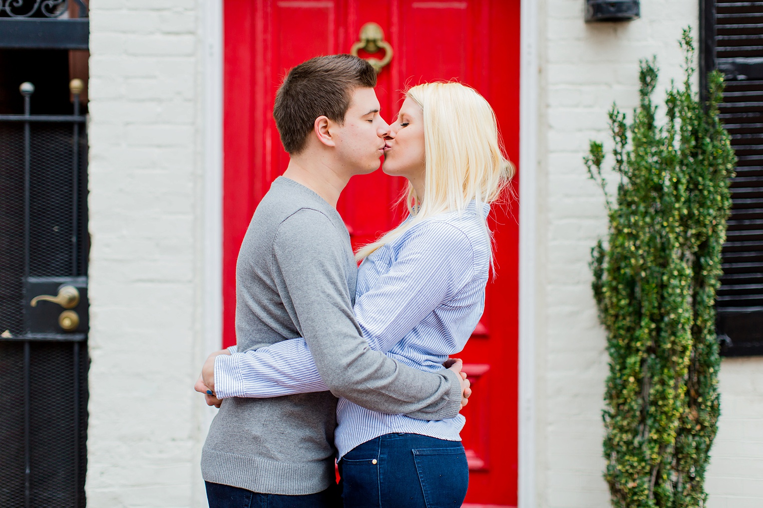 Old Town Alexandria Winter Engagement Photography