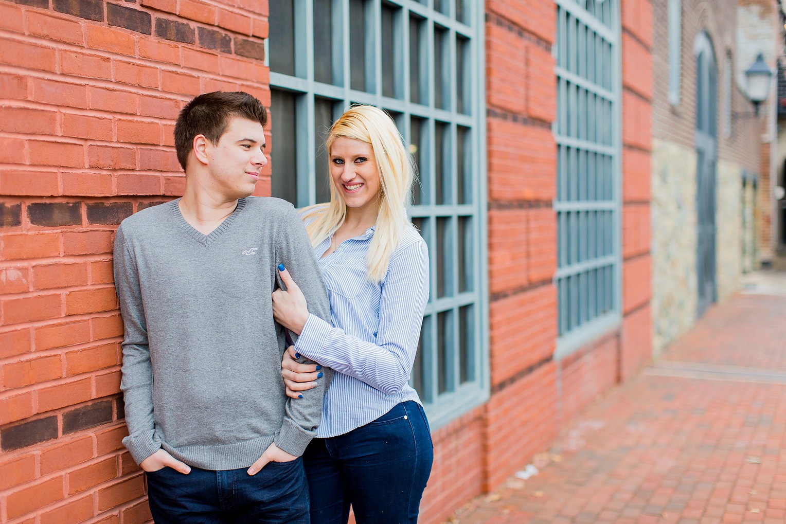 Old Town Alexandria Winter Engagement Photography