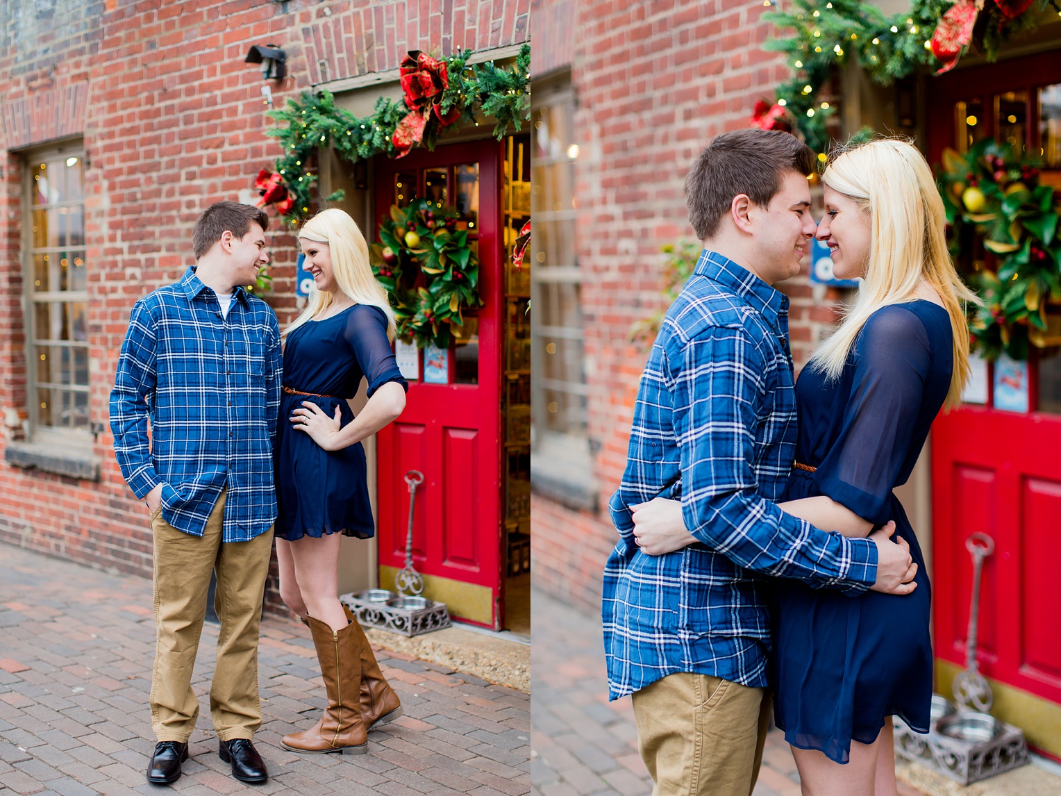 Old Town Alexandria Winter Engagement Photography