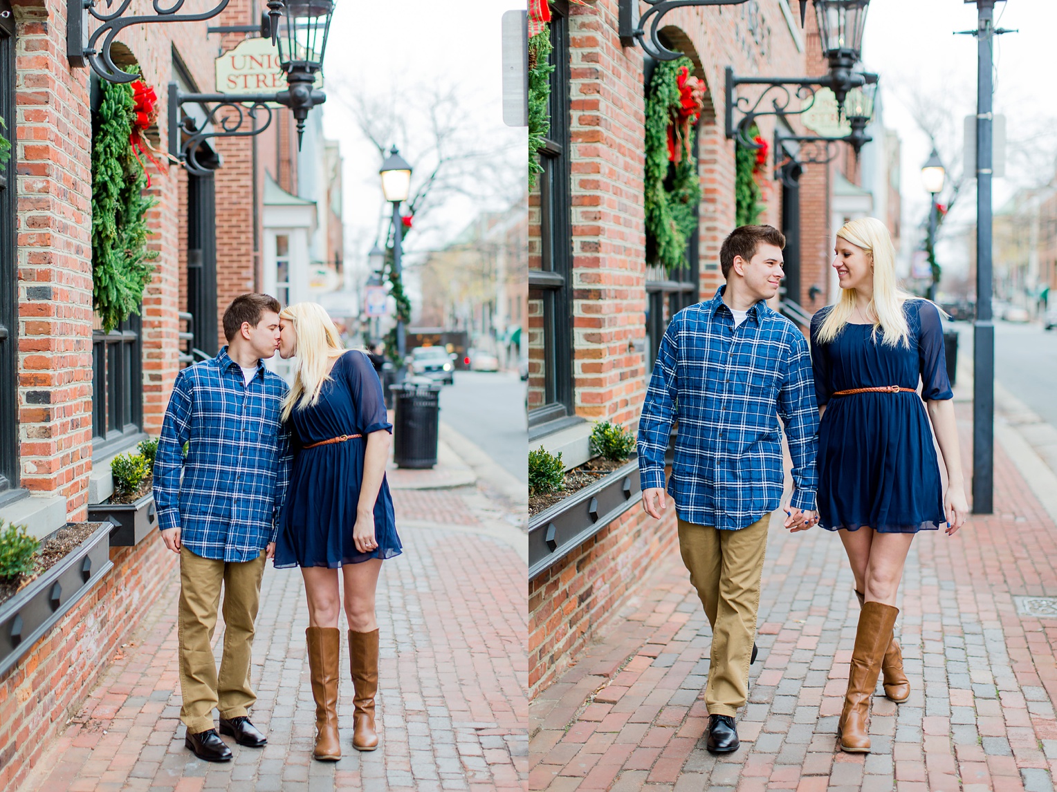 Old Town Alexandria Winter Engagement Photography