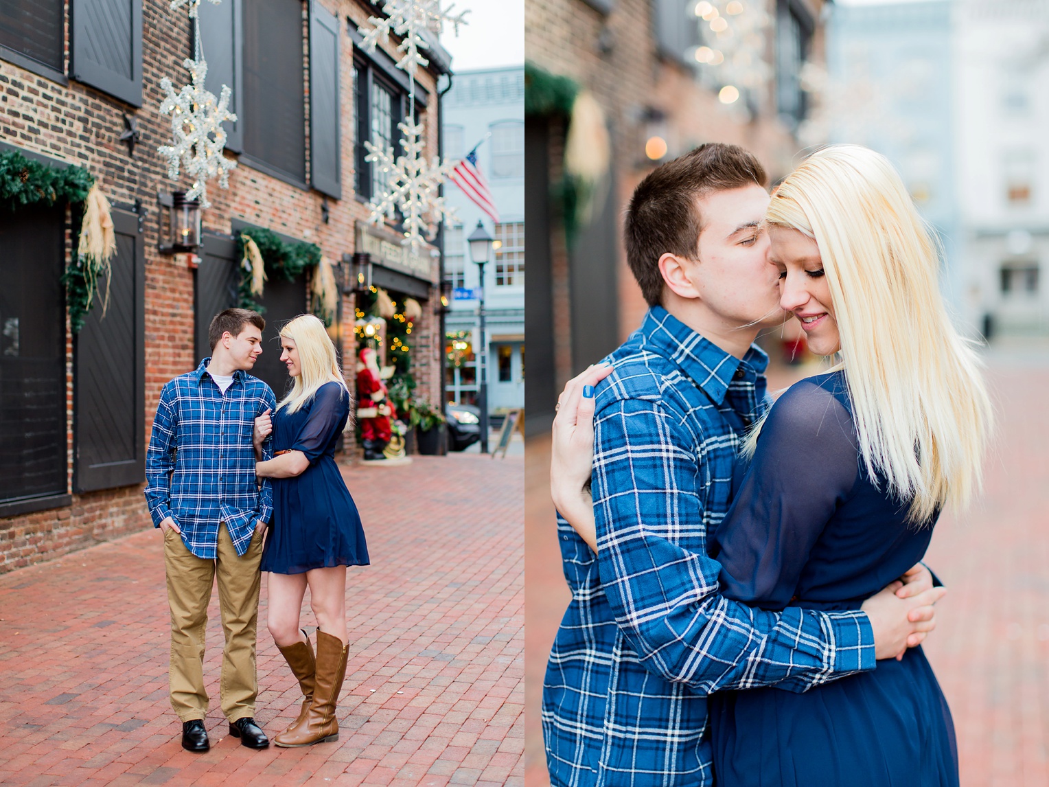 Old Town Alexandria Winter Engagement Photography