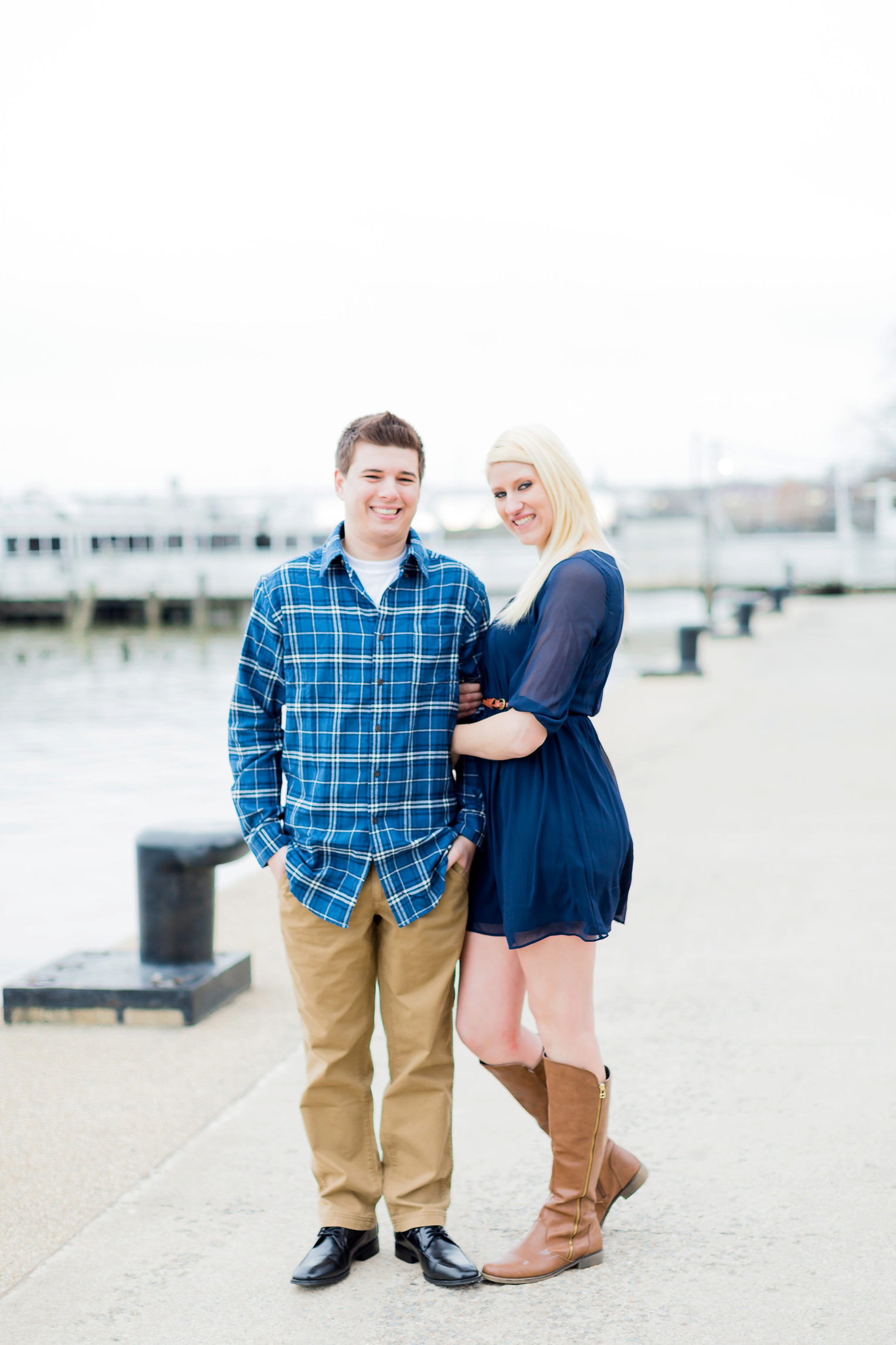 Old Town Alexandria Winter Engagement Photography