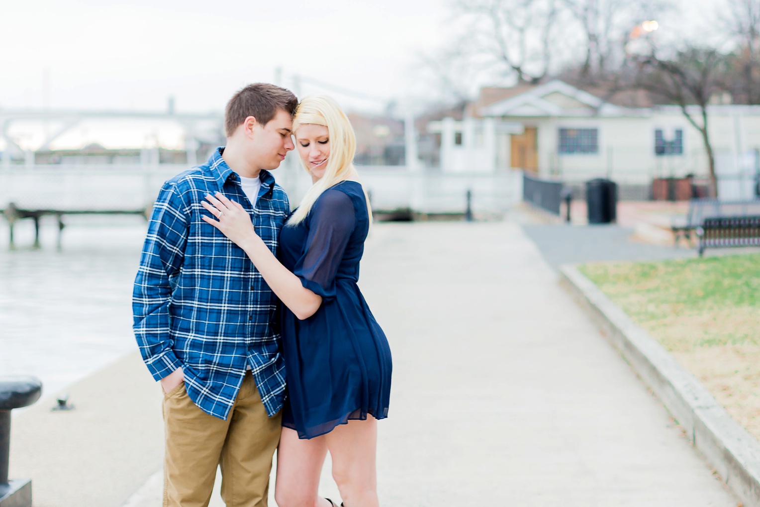 Old Town Alexandria Winter Engagement Photography