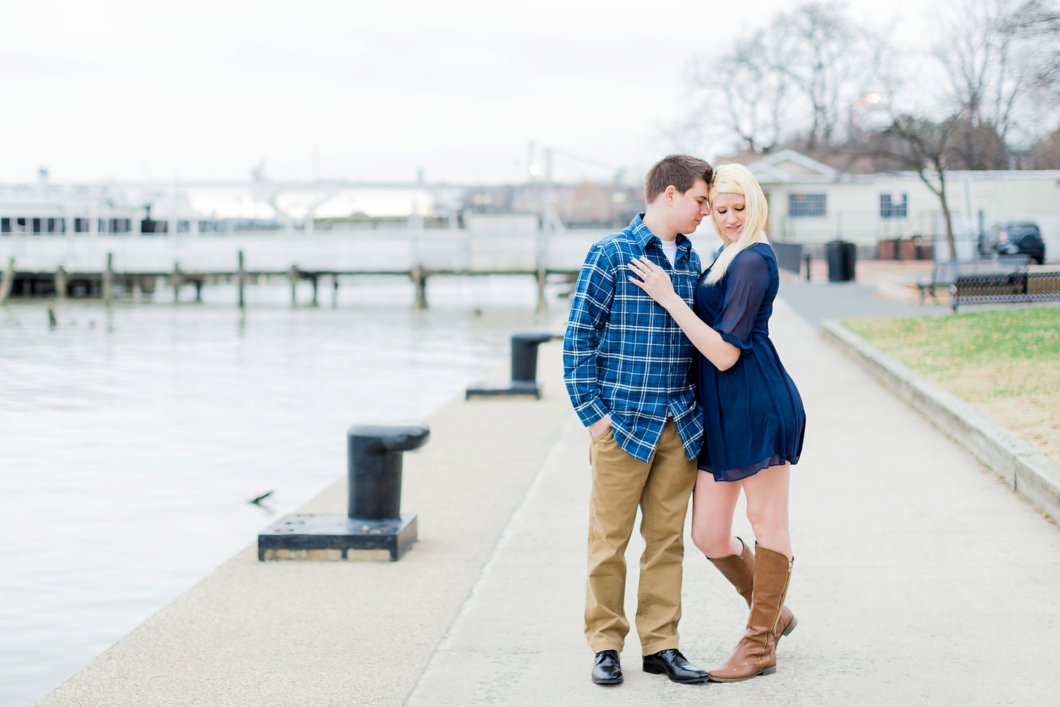 Old Town Alexandria Winter Engagement Photography