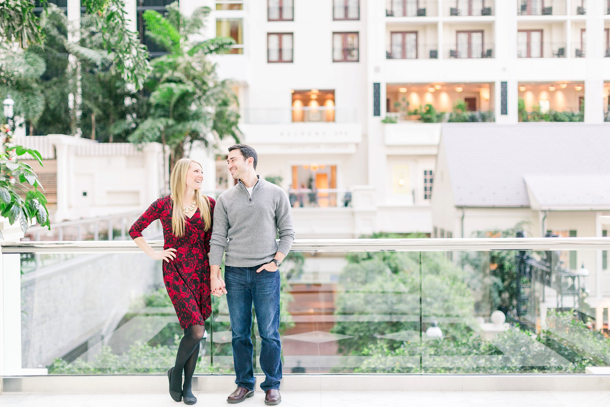 National Harbor Engagement Photos Gaylord Christmas Engagement Session Megan Kelsey Photography Heather & Matt