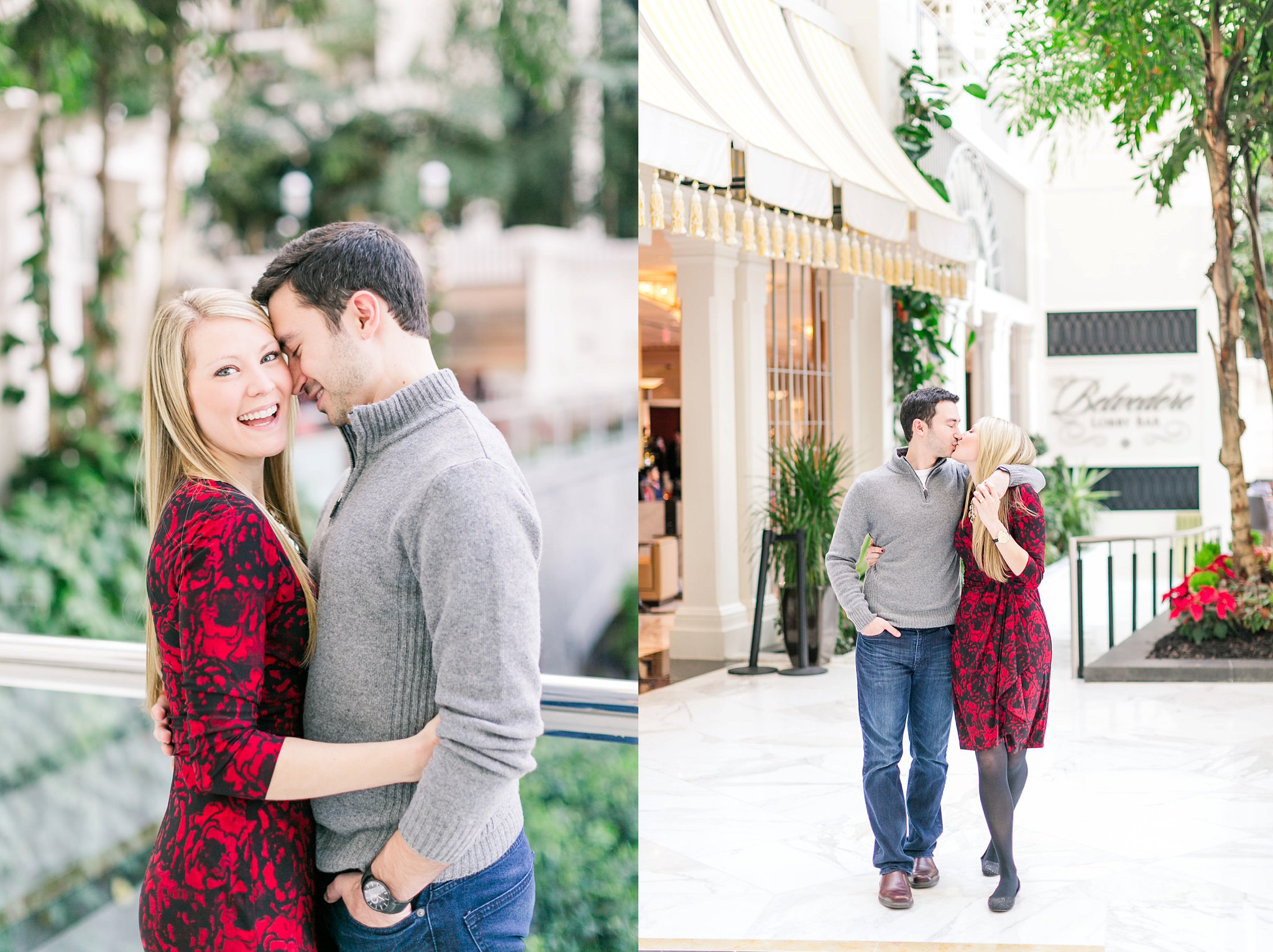 National Harbor Engagement Photos Gaylord Christmas Engagement Session Megan Kelsey Photography Heather & Matt