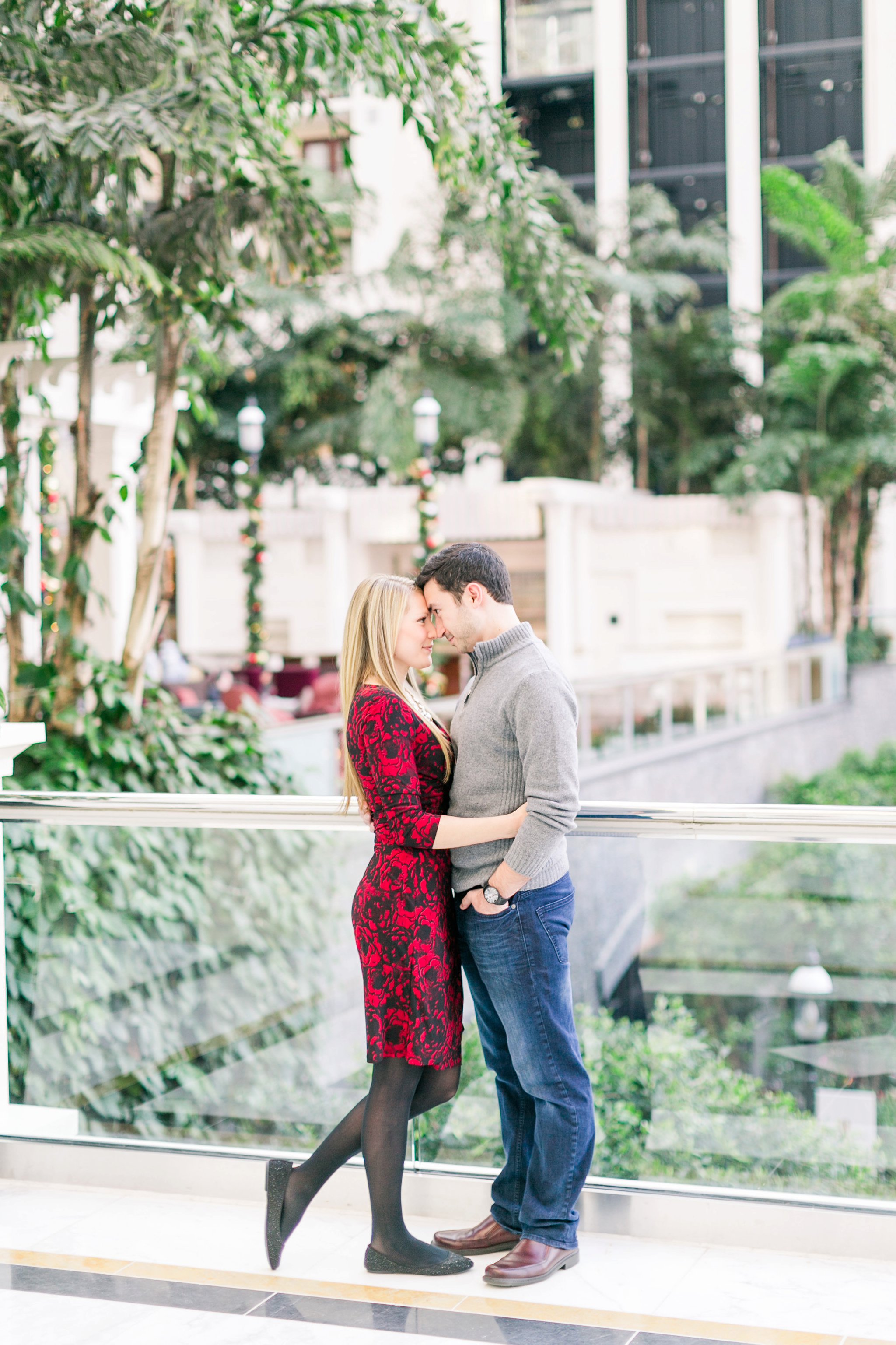 National Harbor Engagement Photos Gaylord Christmas Engagement Session Megan Kelsey Photography Heather & Matt