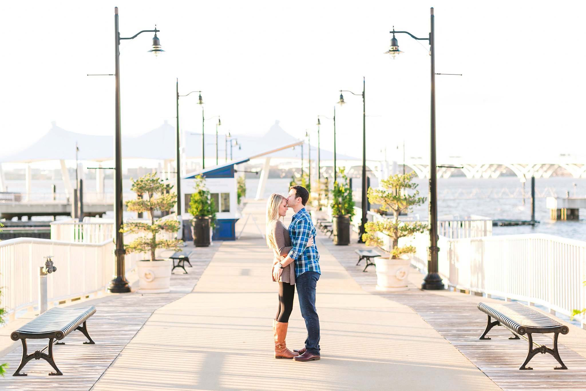 National Harbor Engagement Photos Gaylord Christmas Engagement Session Megan Kelsey Photography Heather & Matt