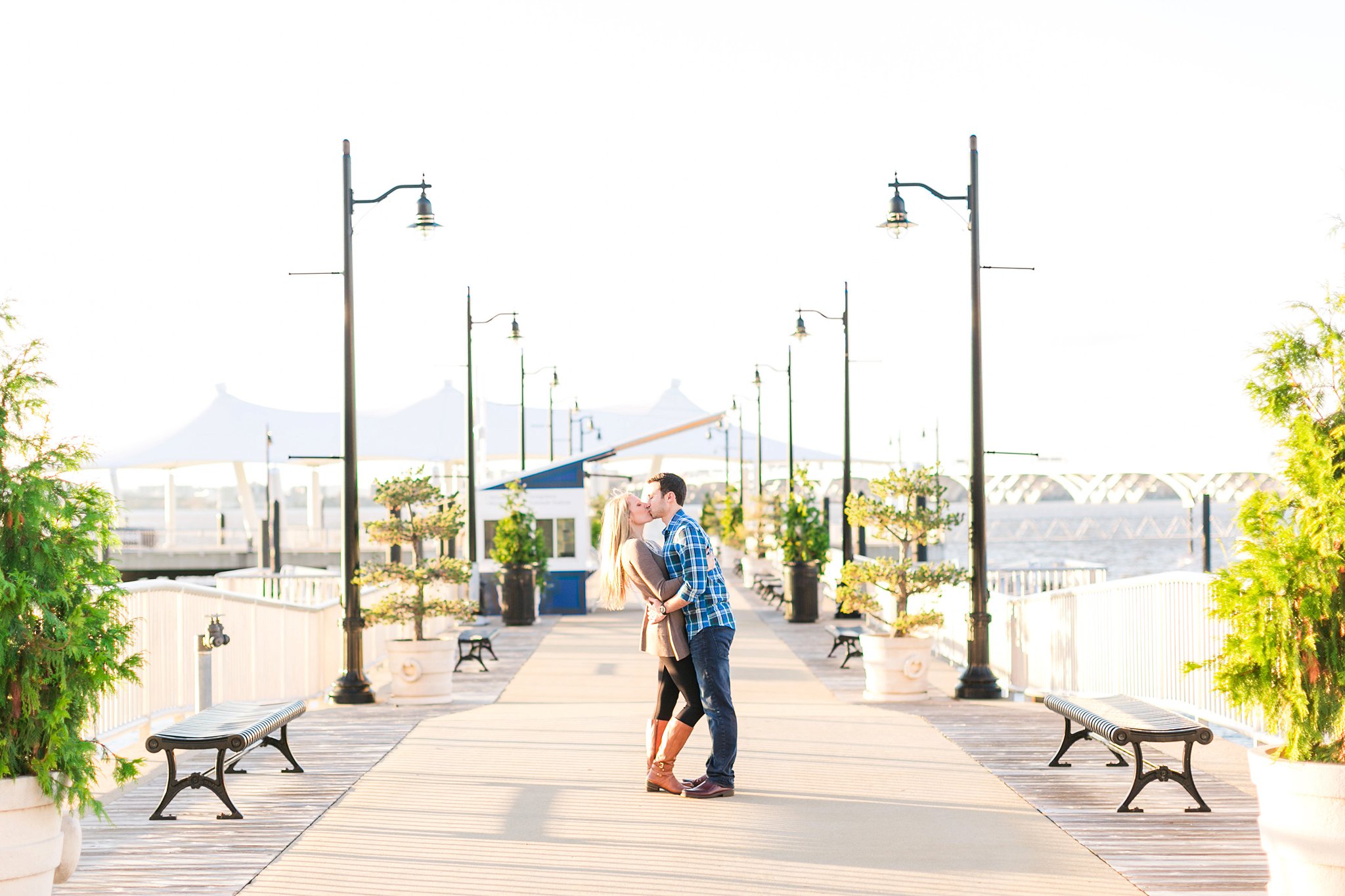 National Harbor Engagement Photos Gaylord Christmas Engagement Session Megan Kelsey Photography Heather & Matt