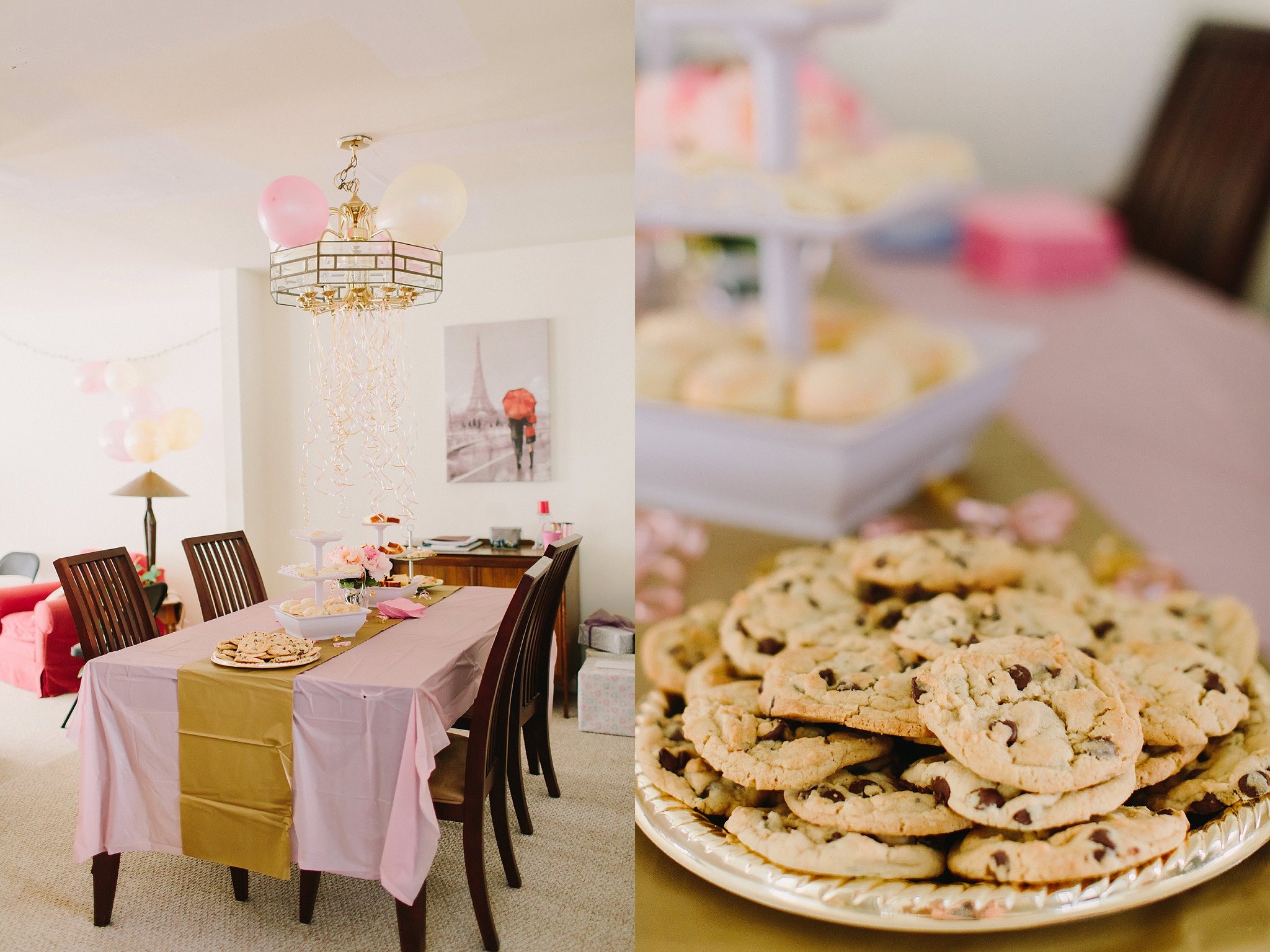 Pink and gold bridal shower brunch photos