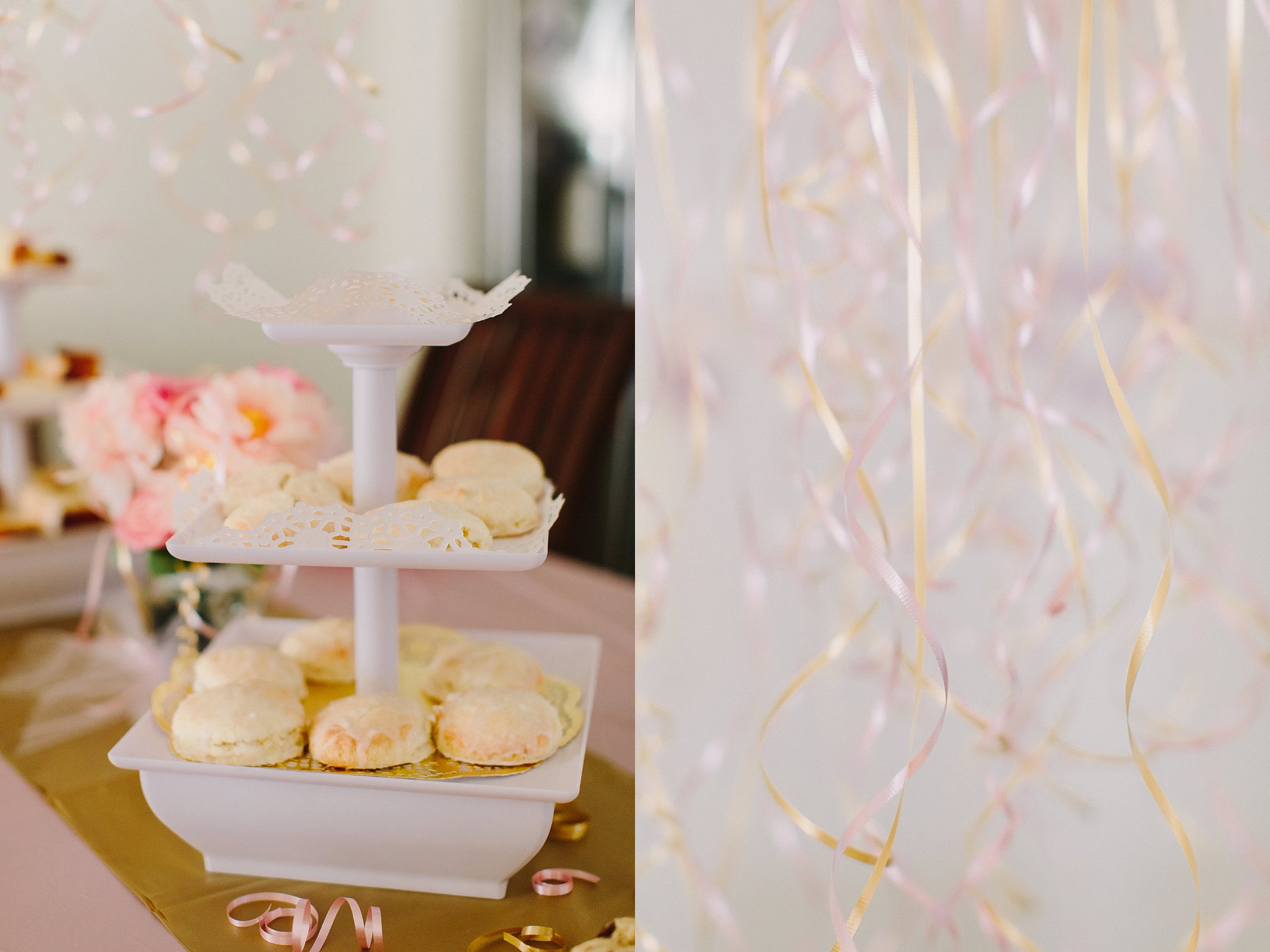 Pink and gold bridal shower brunch photos