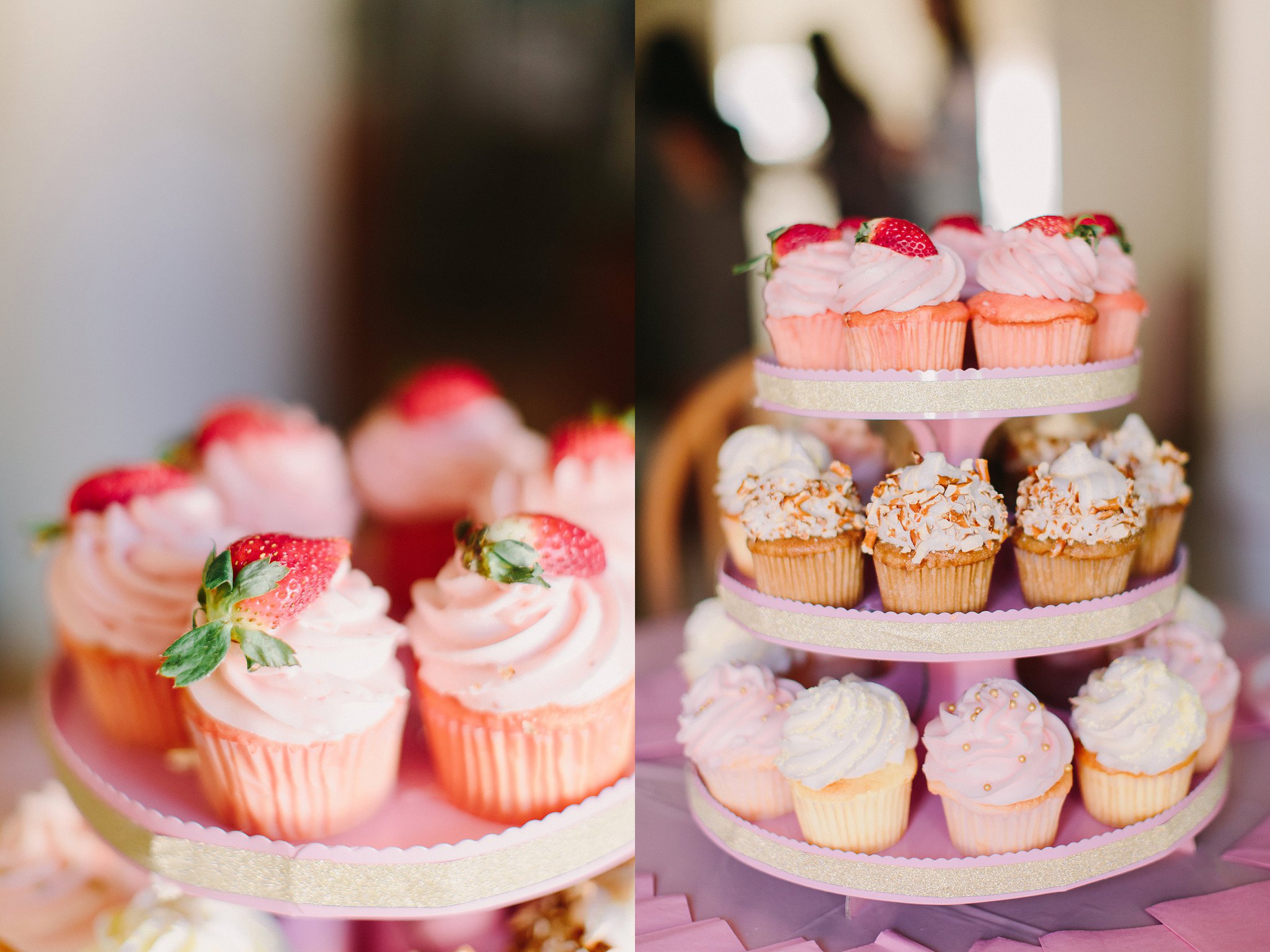 Pink and gold bridal shower brunch photos