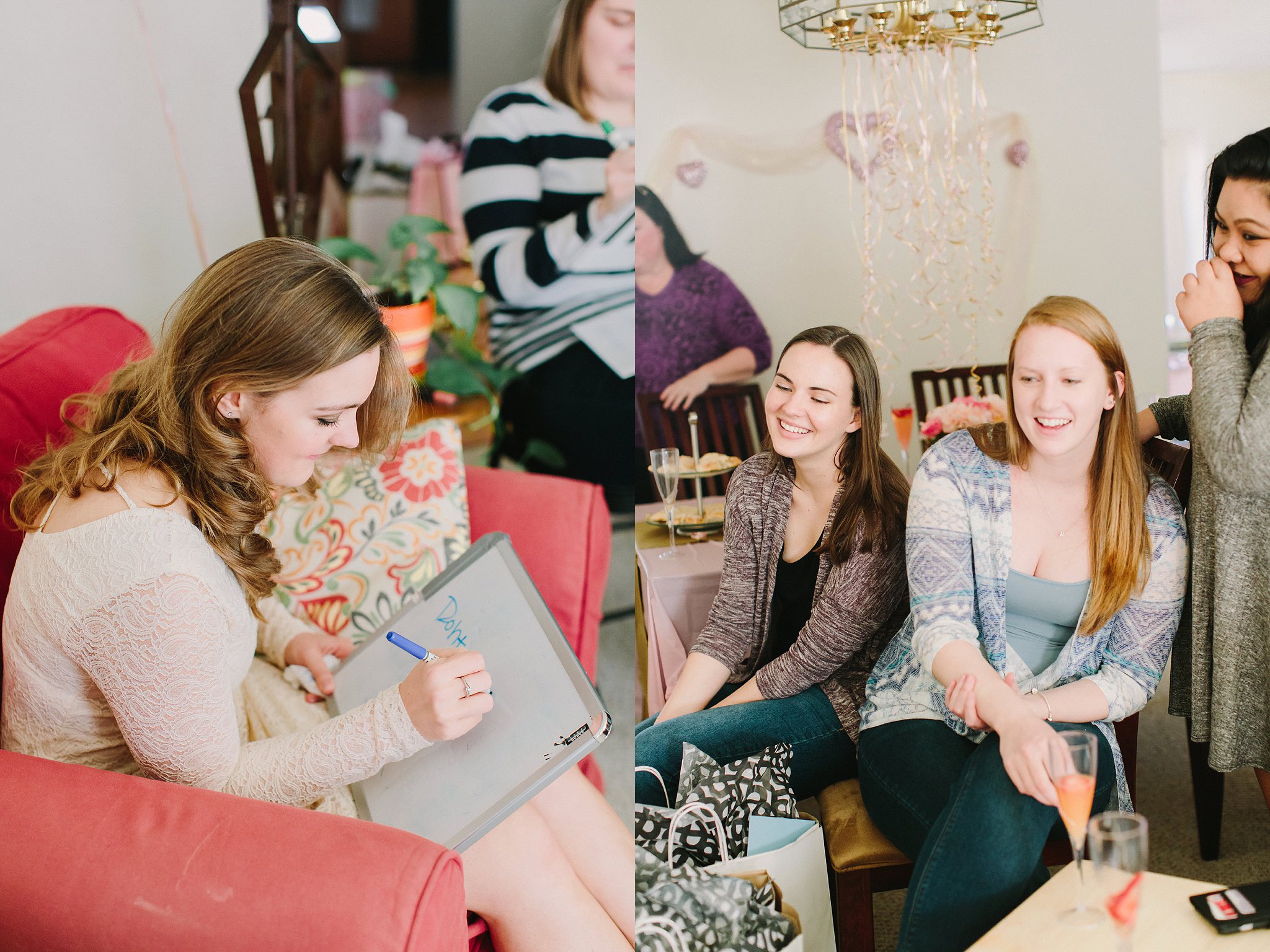 Pink and gold bridal shower brunch photos