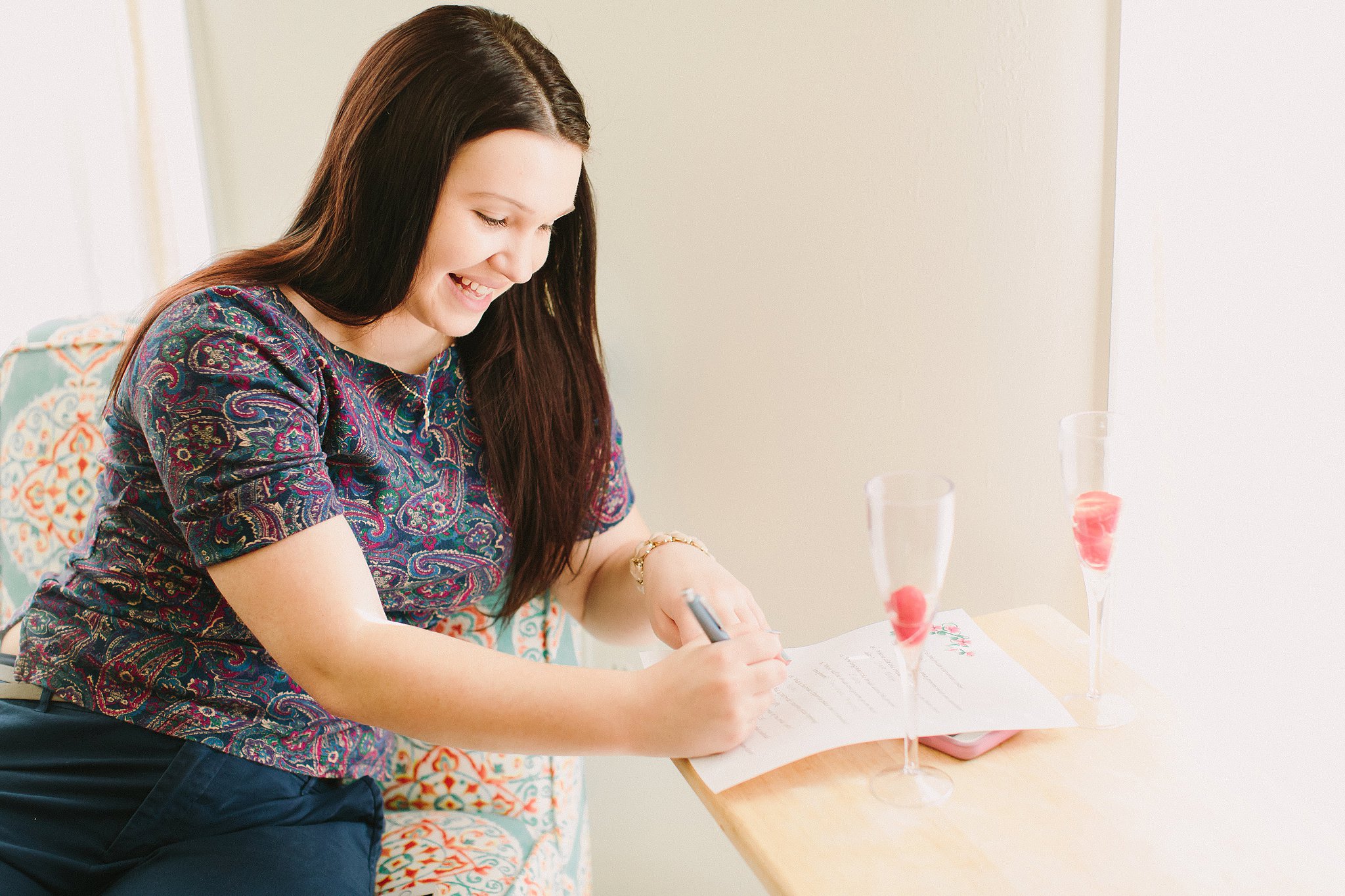 Pink and gold bridal shower brunch photos