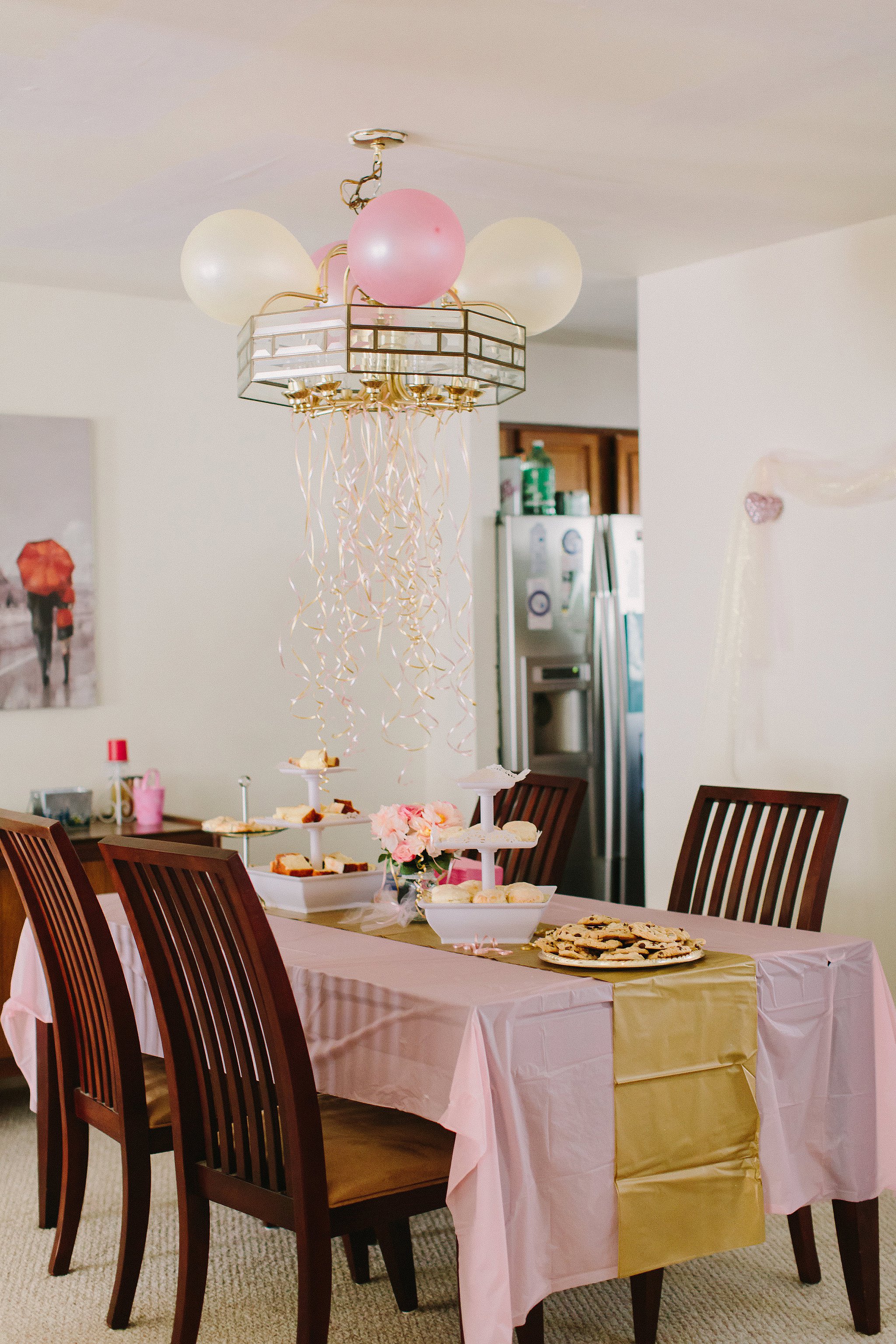 Pink and gold bridal shower brunch photos