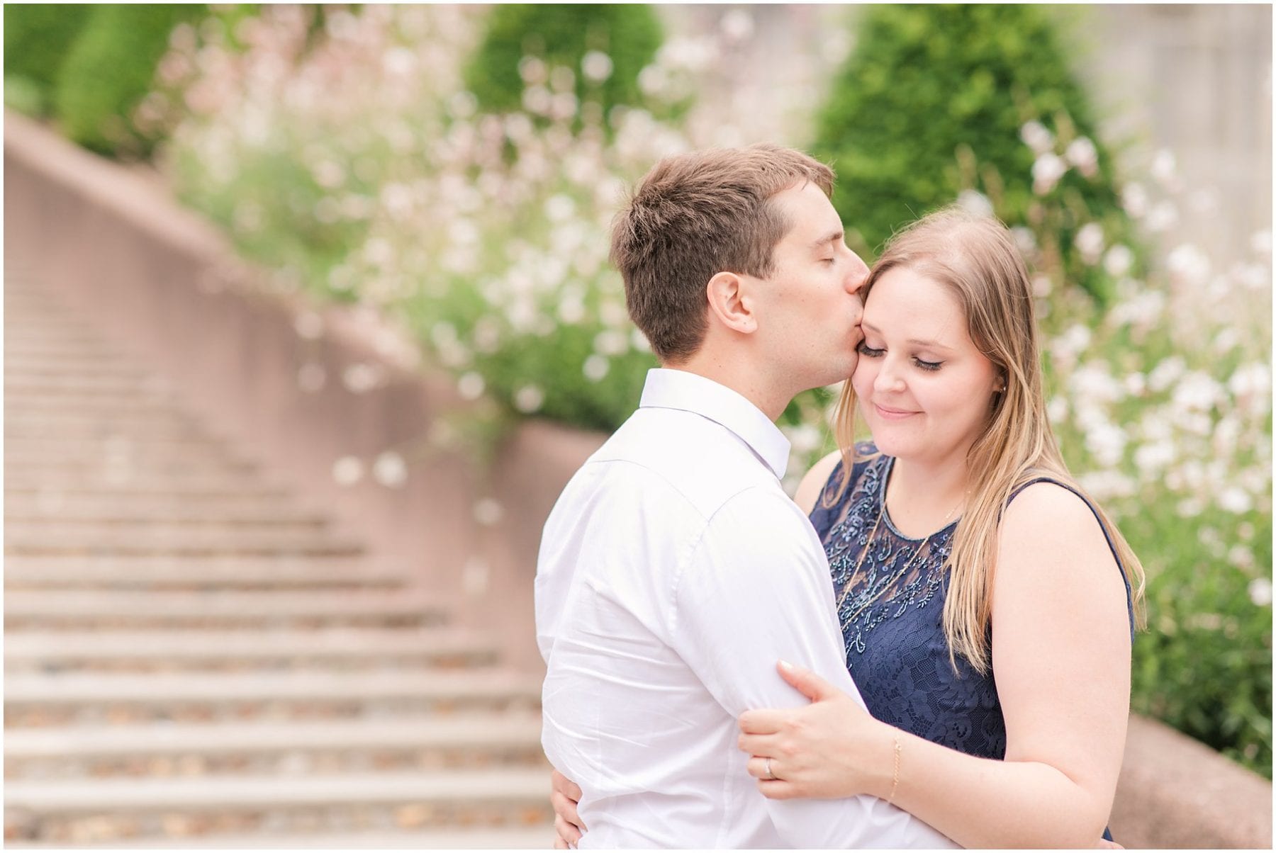 Paris Engagement Photos Trocadero Gardens France Wedding Photographer