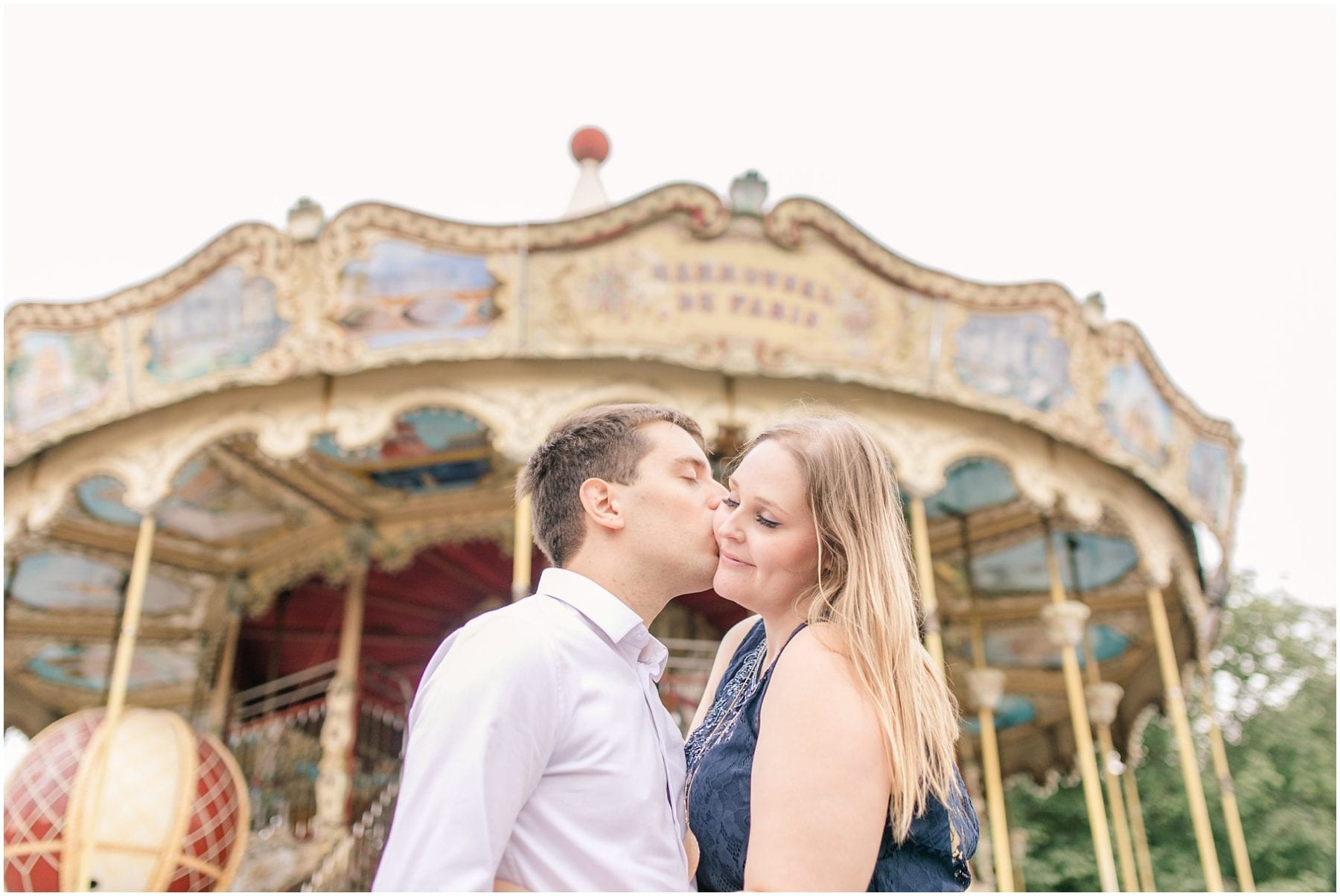 Paris Engagement Photos Trocadero Gardens France Wedding Photographer