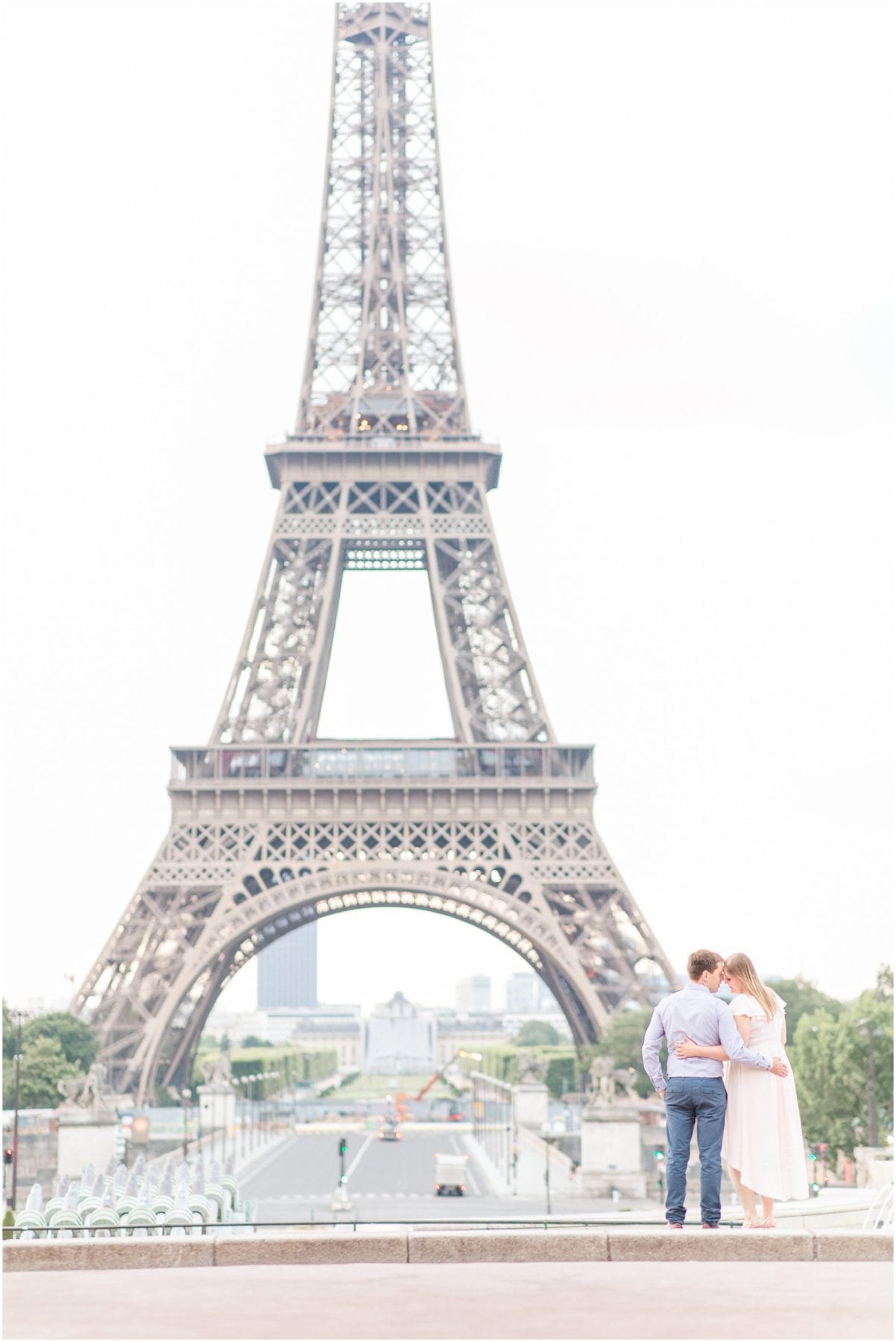 Paris Engagement Photos Trocadero Gardens France Wedding Photographer