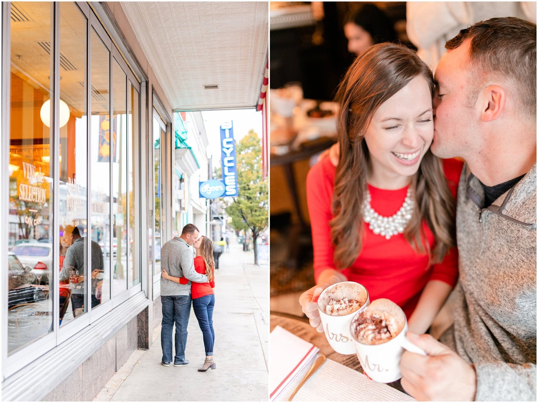 Rainy Downtown Richmond Engagement Photos Jefferon Quirk Hotel