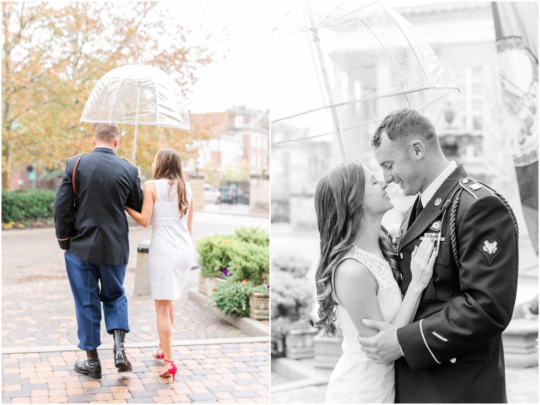 Rainy Downtown Richmond Engagement Photos Jefferon Quirk Hotel